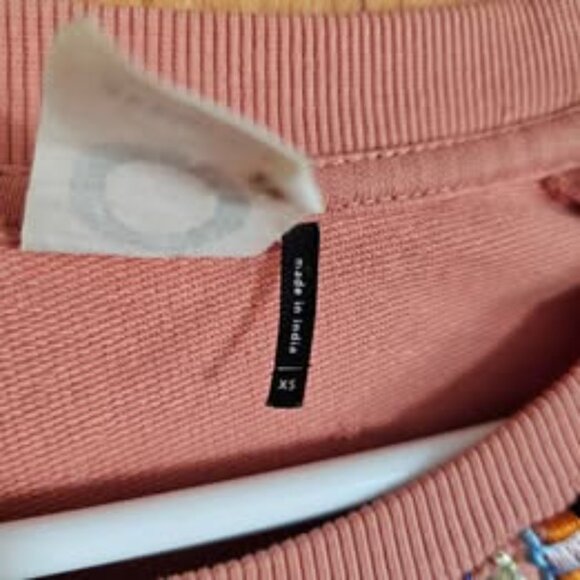 Anthropologie Akemi + Kin Embroidered Beaded Sweatshirt - Picture 4 of 6